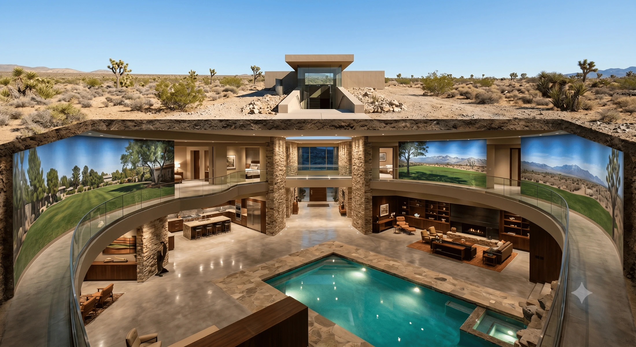 A modern, secure luxury home structure